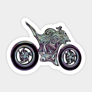 Chrome  Hyper Naked Motorcycle Sticker